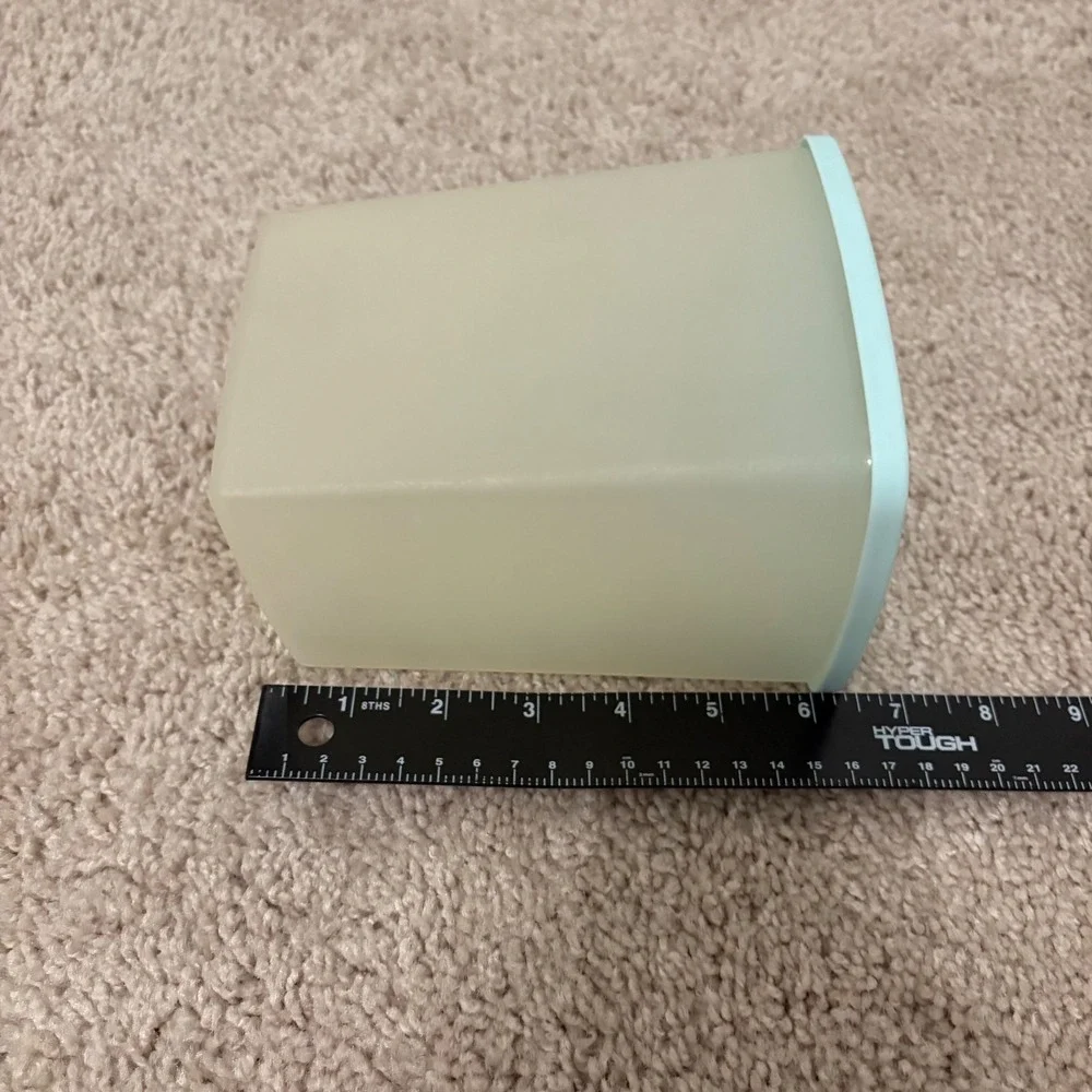 Vintage Tupperware‎ Rectangle Container Canister Pastel Blue Lid 6.5x 5x 4.5